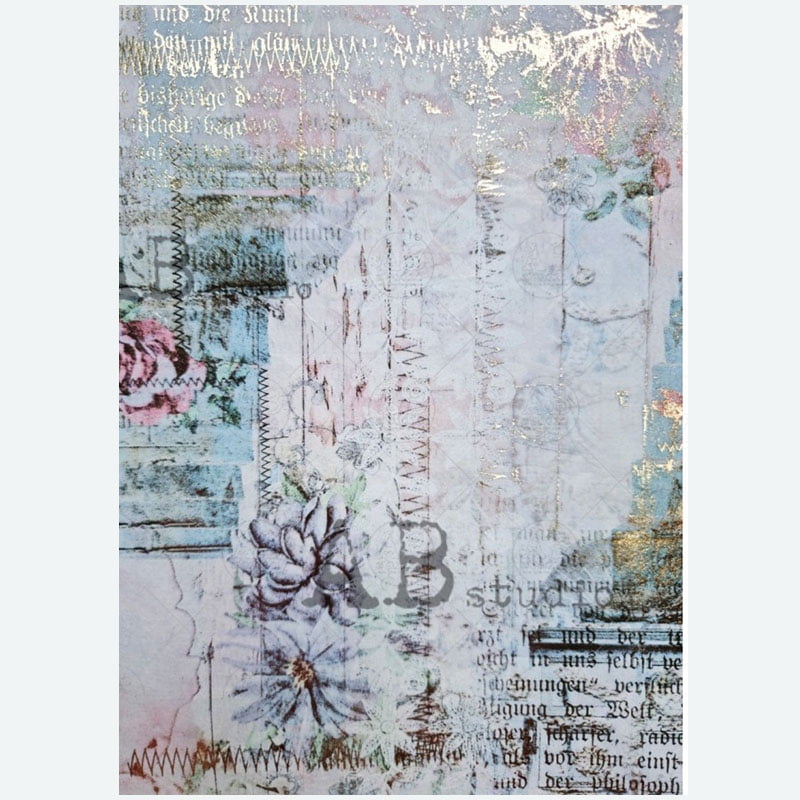 ABStudio 1077 Kolorowy złoty papier Mixmedia